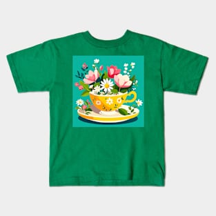 Cup of flowers Kids T-Shirt